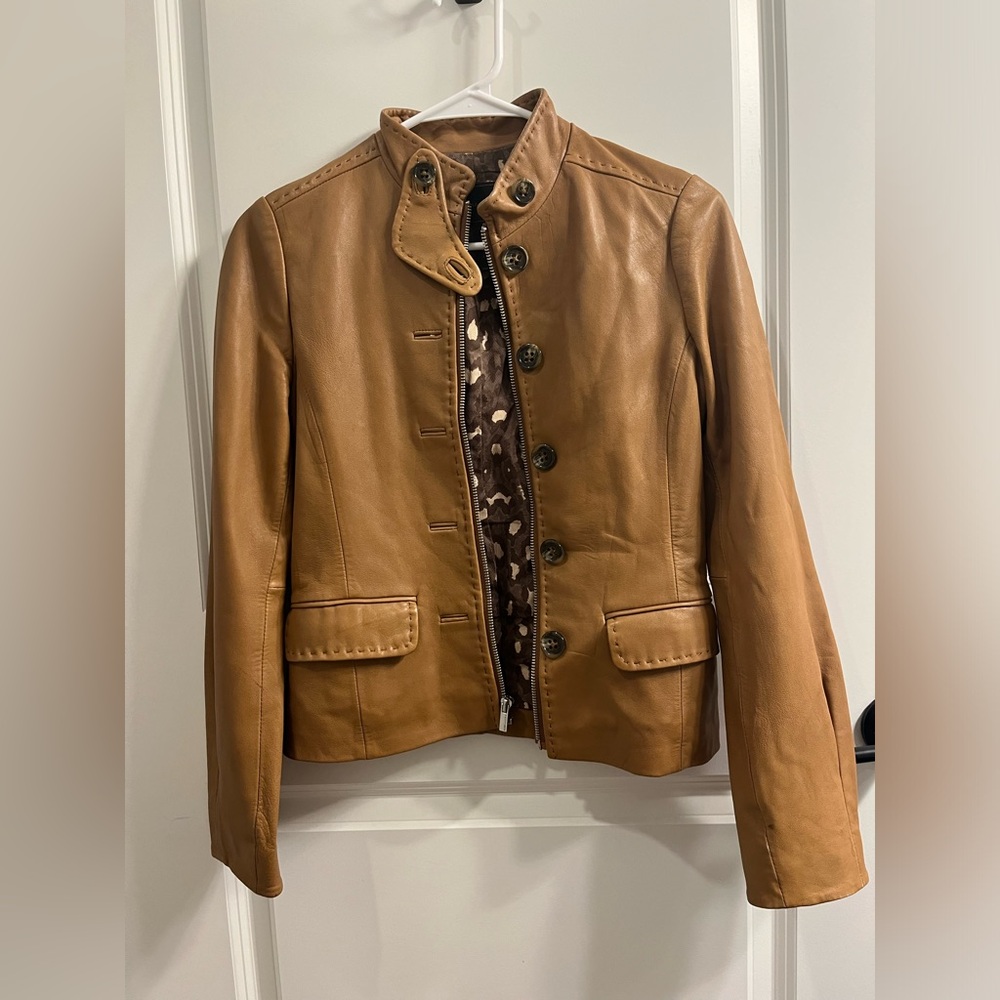 Vintage BCBG Max Azria Leather Motorcycle Jacket 🍂